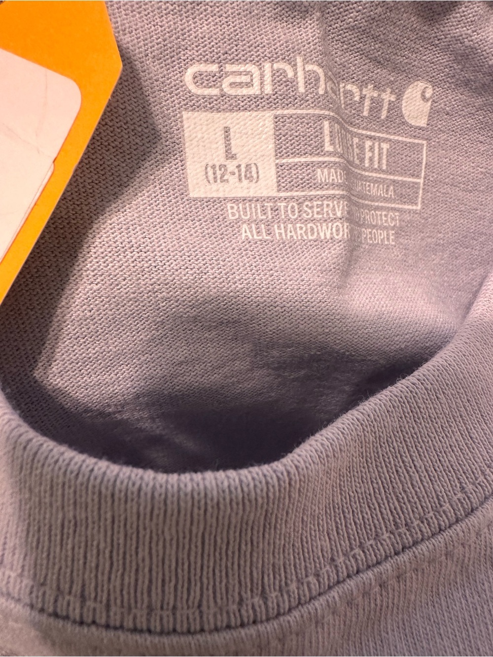 CARHARTT Lilac Long Sleeve Crewneck Top Size L - Picture 5 of 7